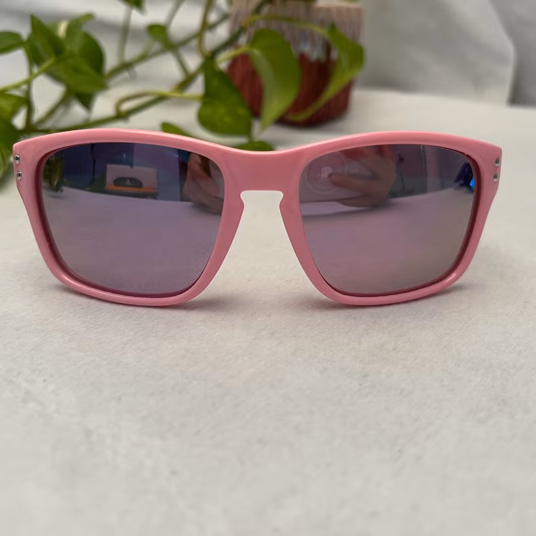 Polarized Kid Sunglasses in Pink Rubber Frame with Tac Lens
