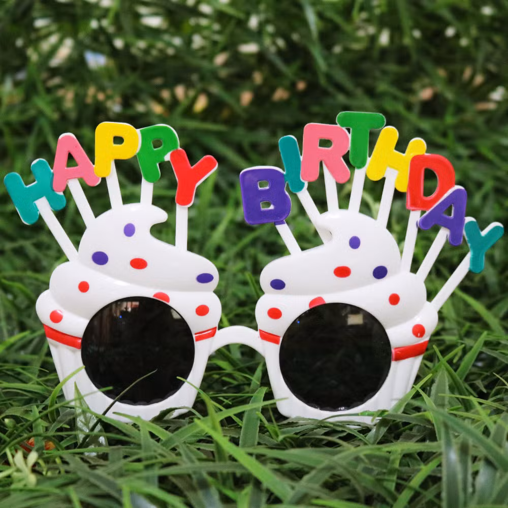 2024 PC Decorative Glasses Disposable Glasses Supplies Wholesale Happy Birthday China Factory Price Party Sunglasses Sp700008