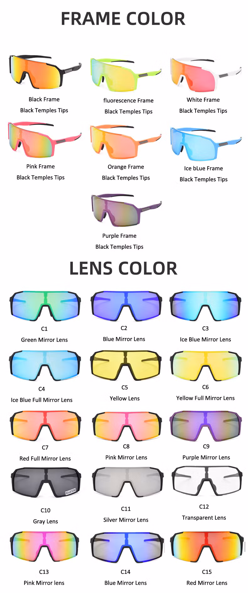 Best Selling Kids Outdoor Sport Glasses Youth Custom Logo UV400 Bike Bicycle Cycling Sunglasses