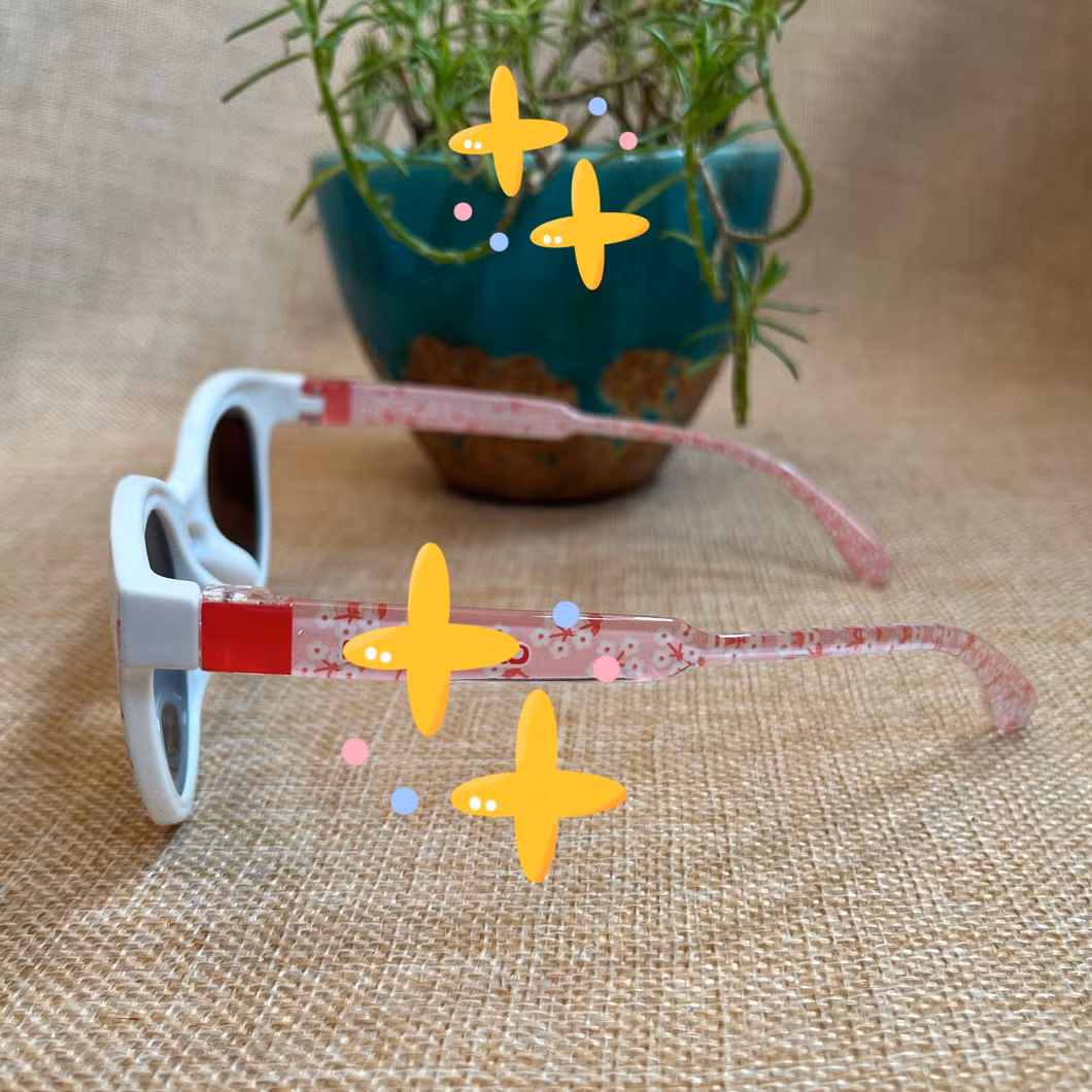 Silicone Kids′ Floral Design Cat Eye Sunglass Party Fun Gifts