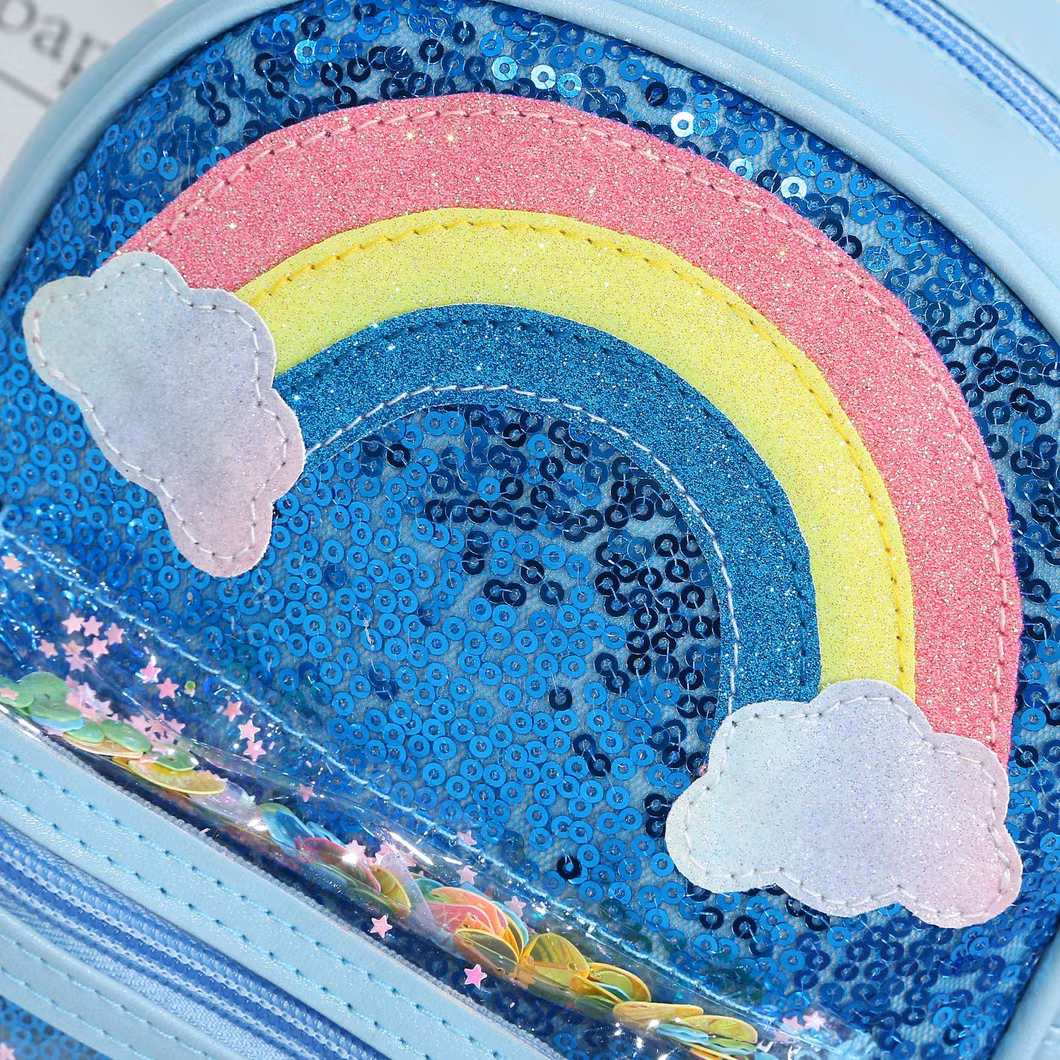 2024 New Children Boys Girls Fashion Transparent Sequins Cute Princess Backpack