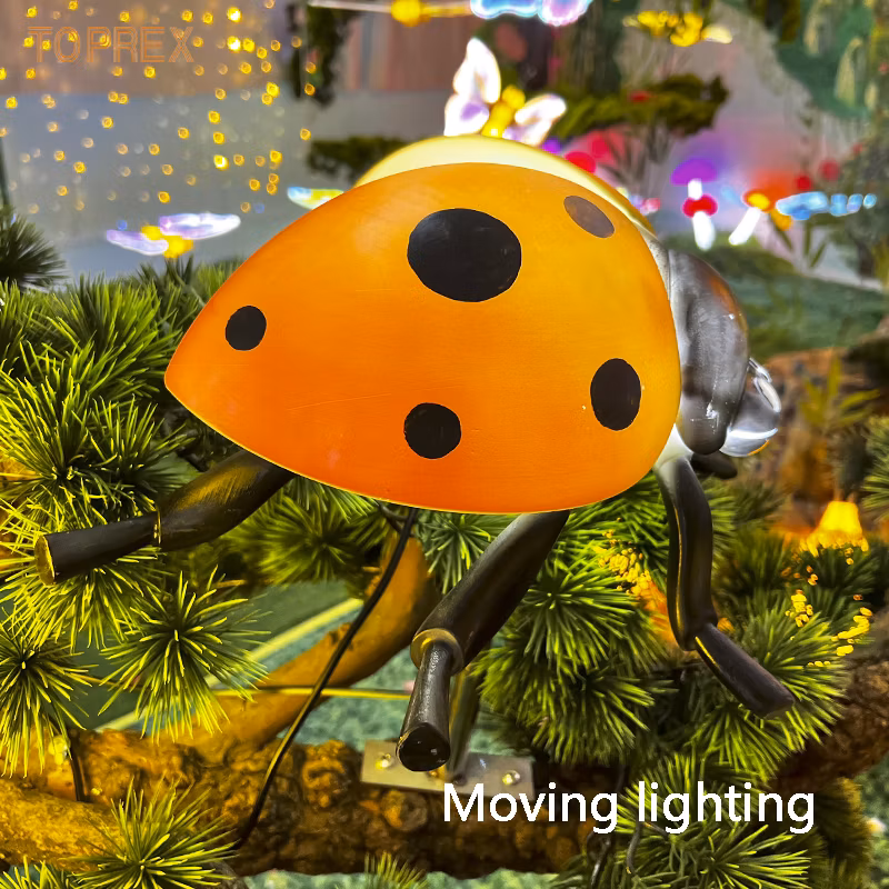 Toprex 2024 Trends Creative Light 3D Animal Ladybug Light Outdoor Child Ladybird Toy Christmas Decoration for Kids