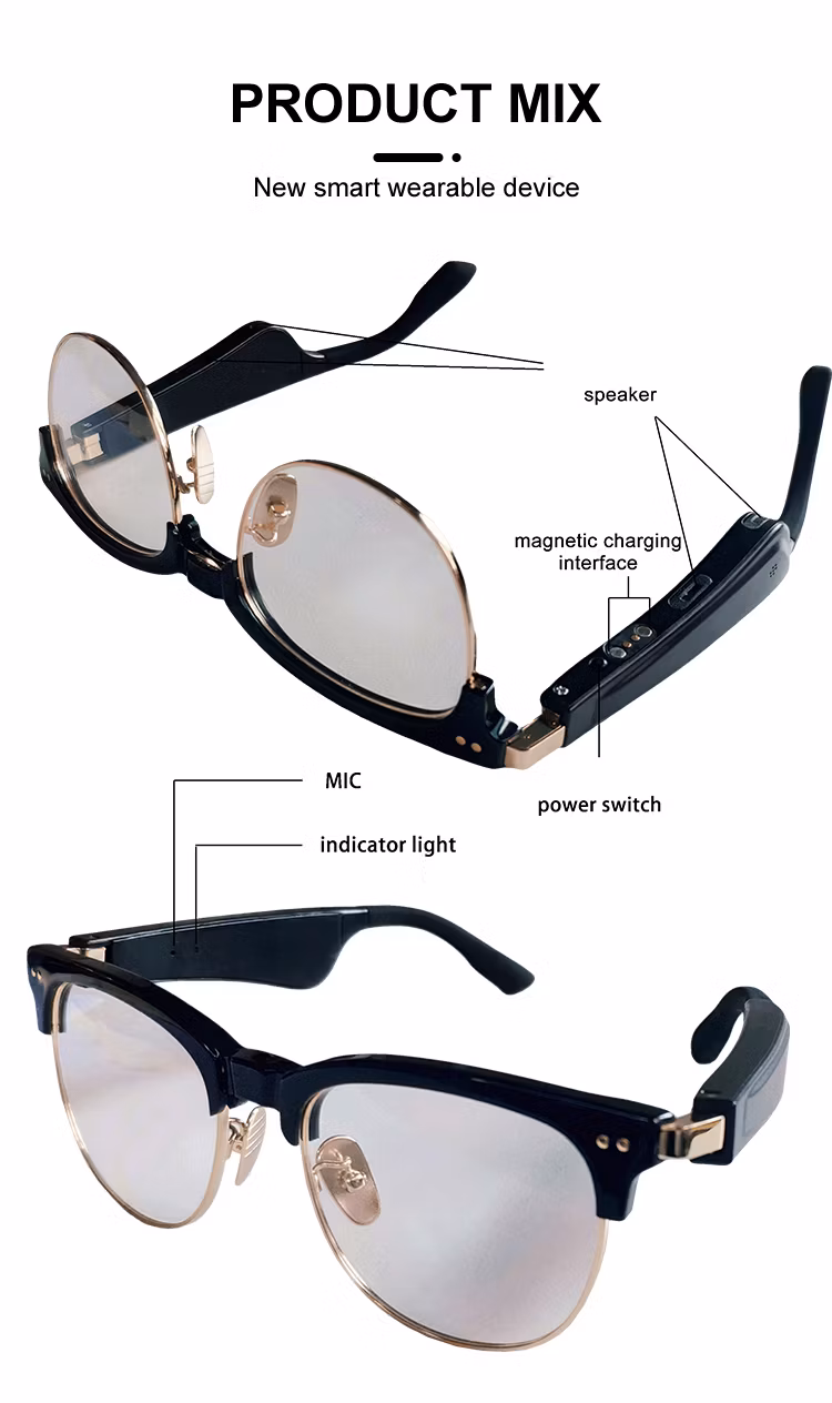 Top Selling Sport Bluetooth Glasses Wireless Audio Smart Eyewear Sunglasses with Speaker