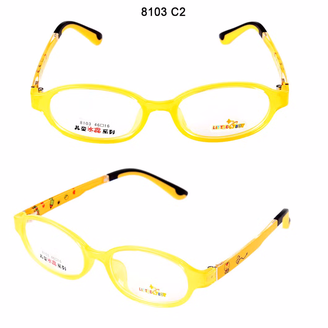 Wholesale Children Tr90 Box Myopia Glasses Frame Cartoon Jelly Color Student Optical Glasses Frame