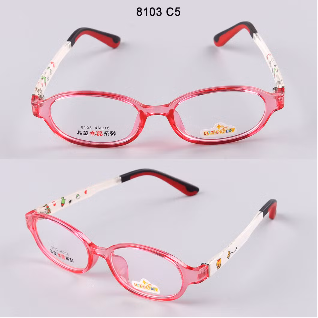 Wholesale Children Tr90 Box Myopia Glasses Frame Cartoon Jelly Color Student Optical Glasses Frame