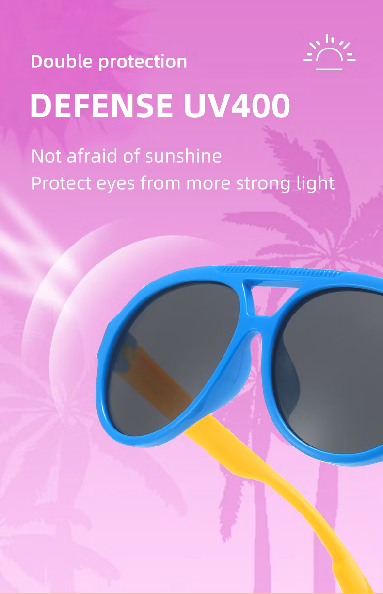 Double Bridge Promotion PC Plastic Kids Sunglasses Custom Logo Sunglasses