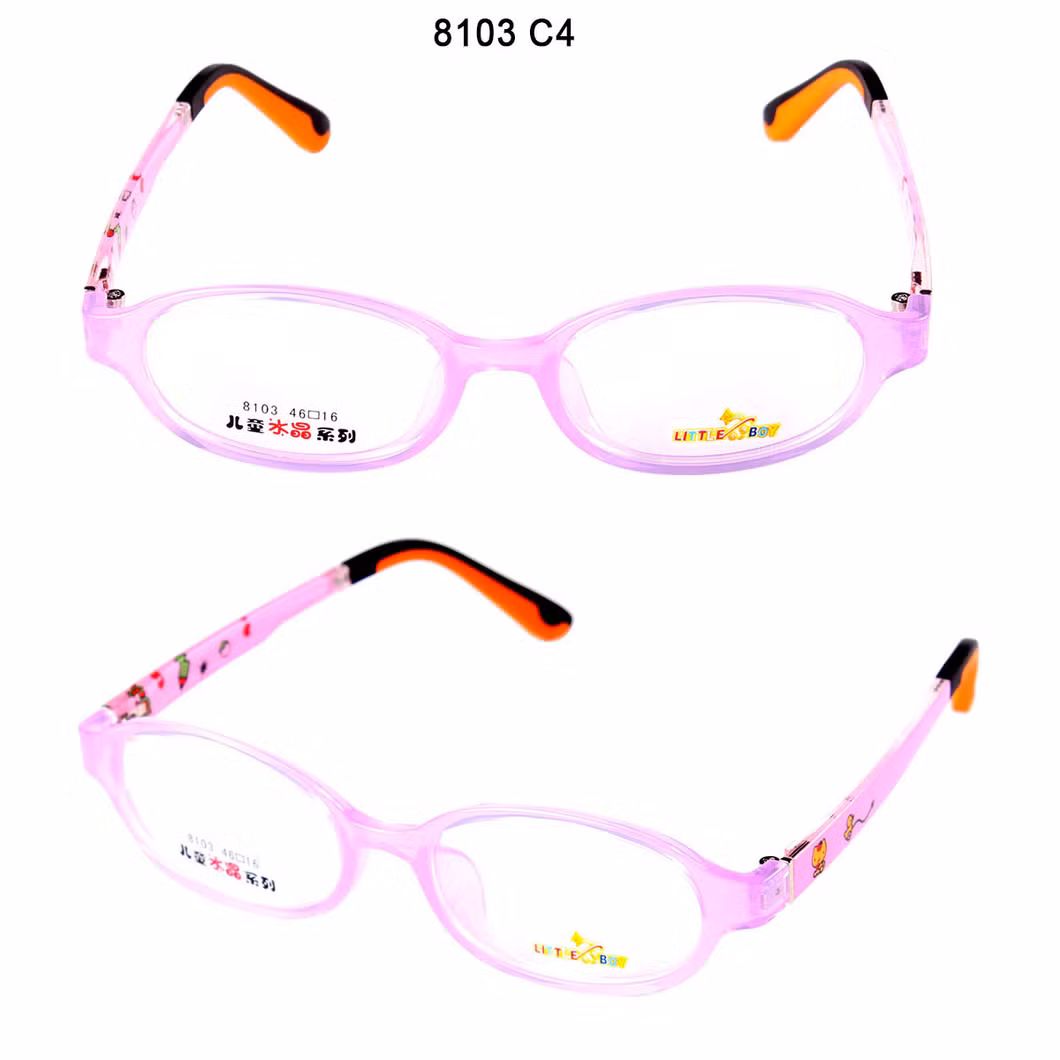 Wholesale Children Tr90 Box Myopia Glasses Frame Cartoon Jelly Color Student Optical Glasses Frame