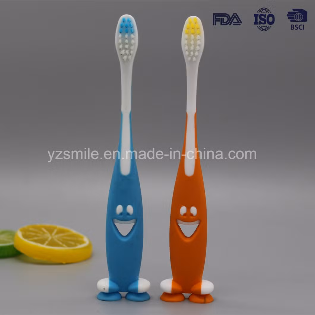 BSCI Family Pack Yangzhou Factory Kids Toothbrush with Suction Feet