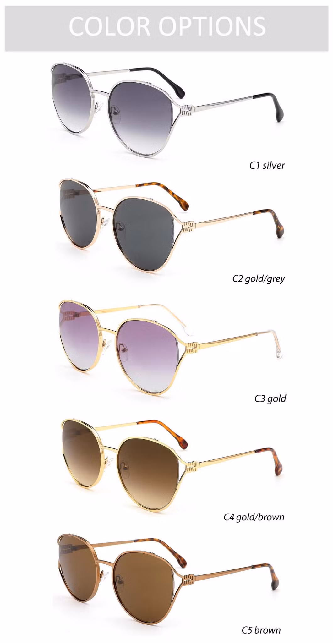 Gd Luxury Sunglass Color Fashion Women Men New Design Metal Sunglasses Personality Polarized High End Sunglasses