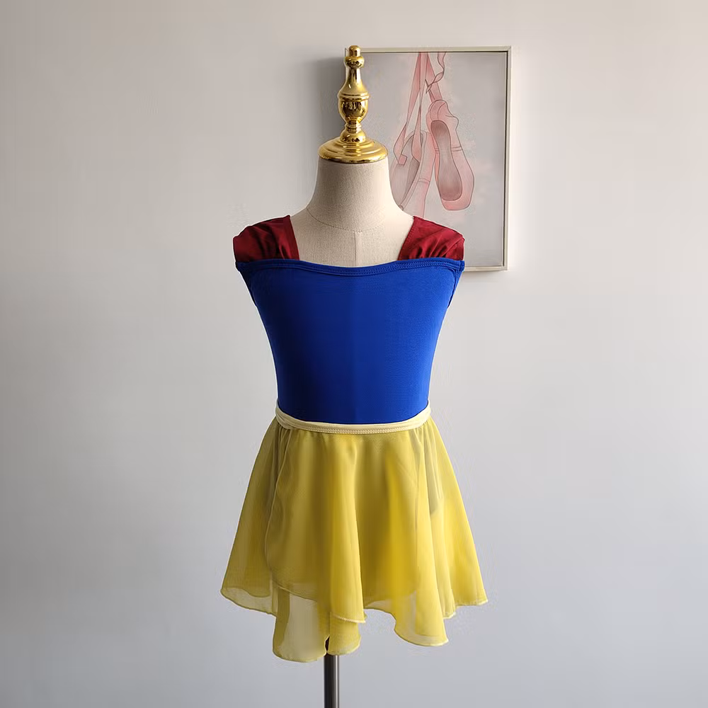 2024 Summer New Arrivals Hot Sales Nylon Spandex Velvet Strap Navy Blue Dance Ballet Leotards for Kids Girls