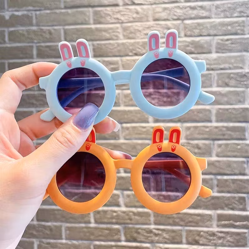 Children Cute Cartoon Sunglasses UV400 Girls Boys Retro Round Frame Sunglasses Outdoor Baby Shade Glasses Eyewear Children
