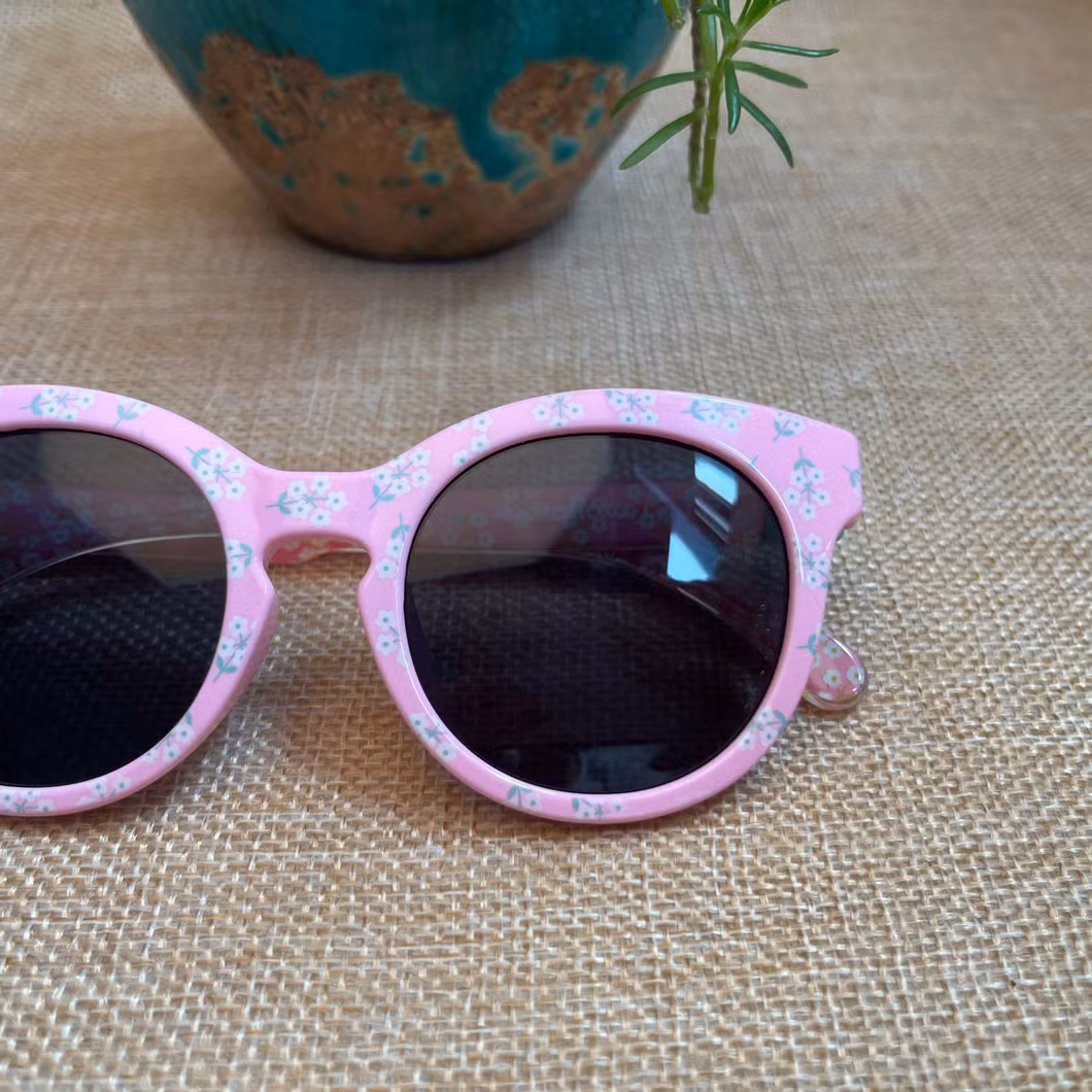 Silicone Kids′ Floral Design Cat Eye Sunglass Party Fun Gifts
