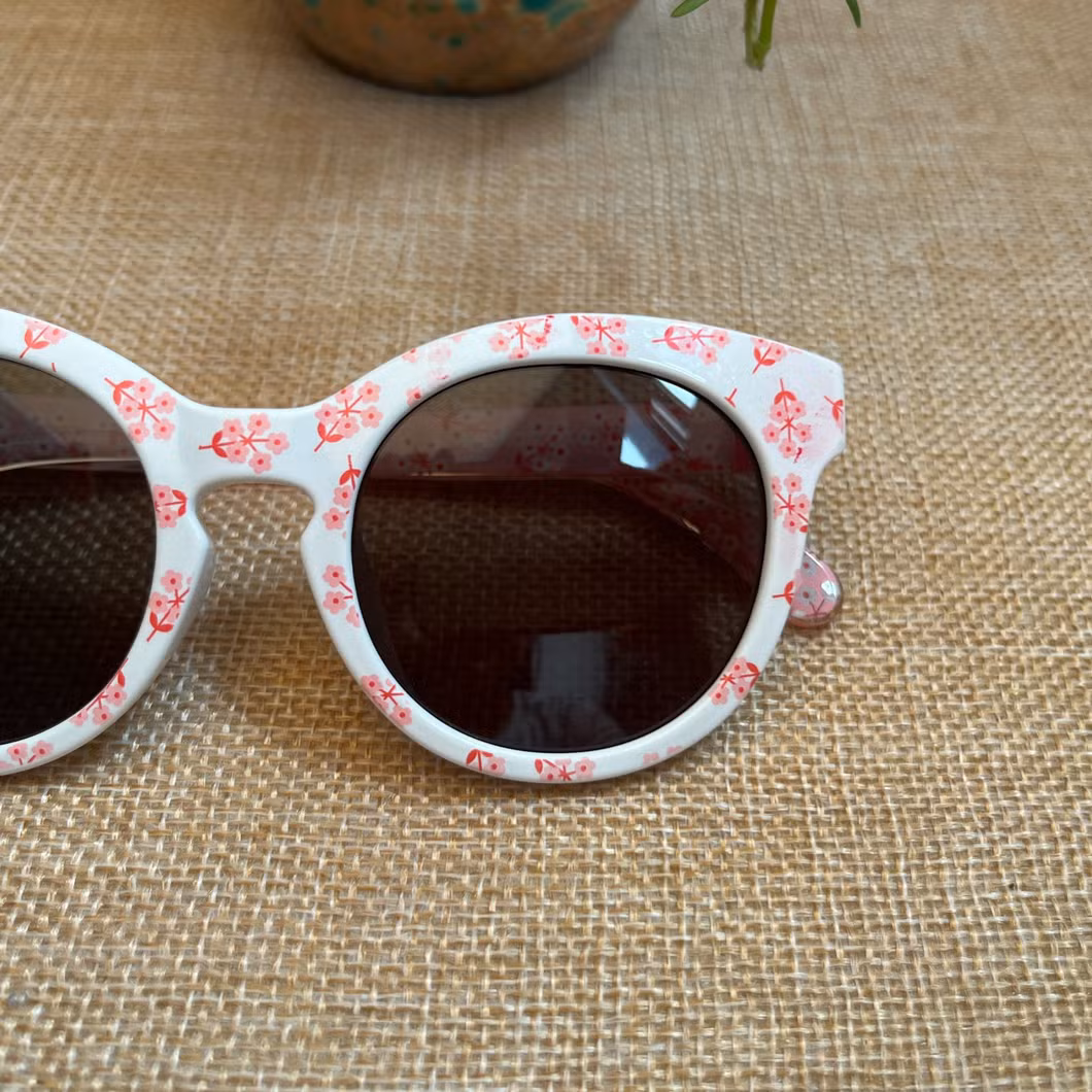 Silicone Kids′ Floral Design Cat Eye Sunglass Party Fun Gifts