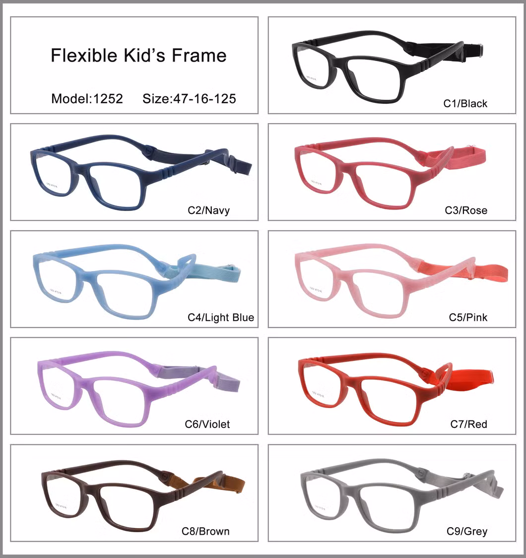 Wholesale Flexible Colorful Hot Sell Glasses Children Kids Optical Frame Fashion Eyewear Reading Glasses with Head Strap