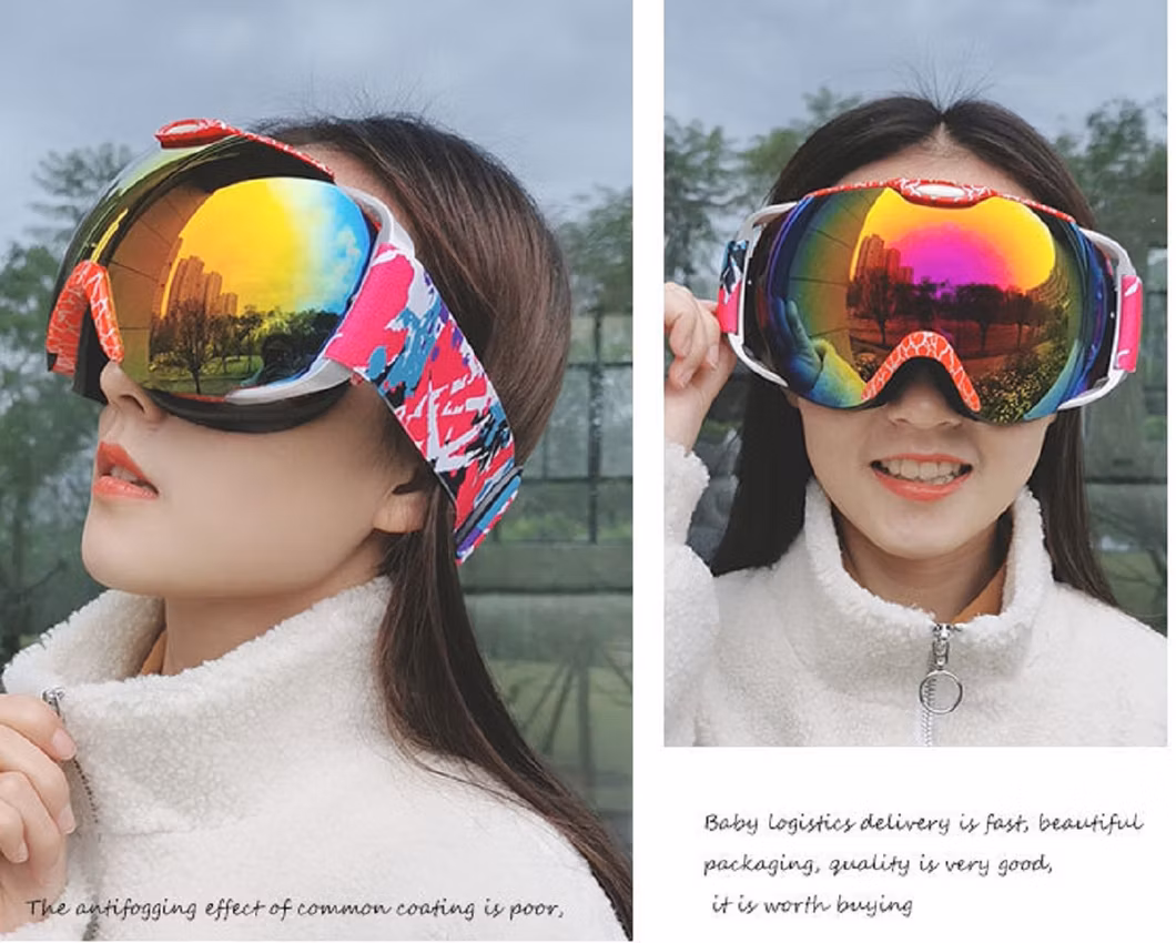 Ski Goggles Spherical Anti-Fog Adult Snowboard Double Lens Professional Unisex Ski Sunglasses Bl18828