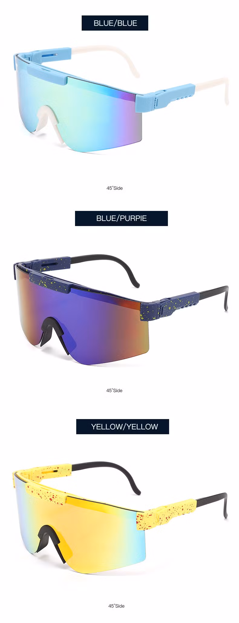2024 Wholesale Outdoor Shades Kids Polarized Sunglasses Sports UV400 Glasses Children Cycling Sports Sunglasses
