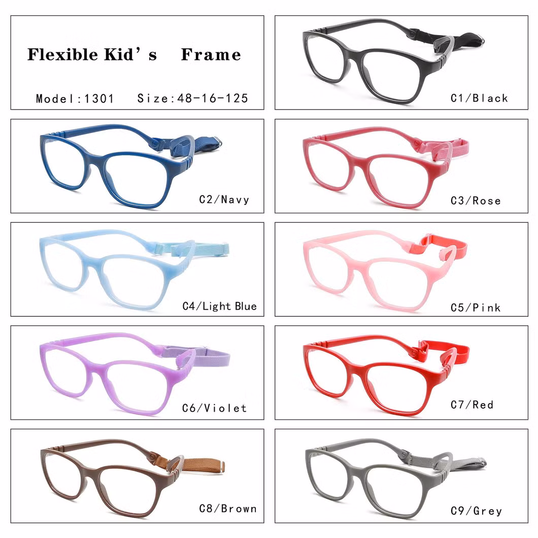 Wholesale Flexible Colorful Hot Sell Glasses Children Kids Optical Frame Fashion Eyewear Reading Glasses with Head Strap