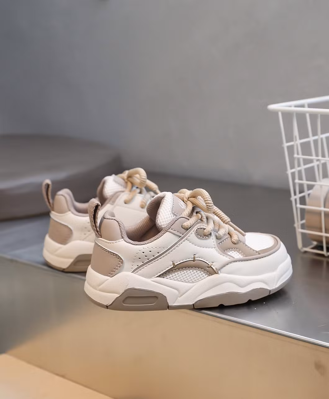 Children&prime;s Sakteboard Casual Shoes 2024 Spring New Kids Sneaker