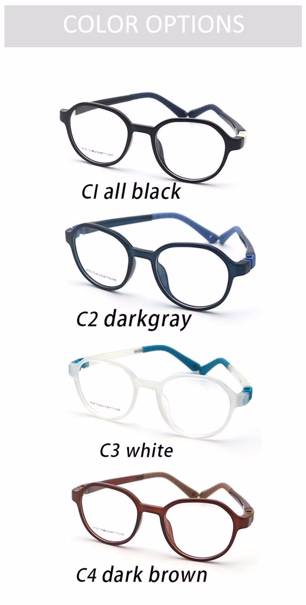 Gd Teenager Fashion Tr Silicon Kids Optical Frames