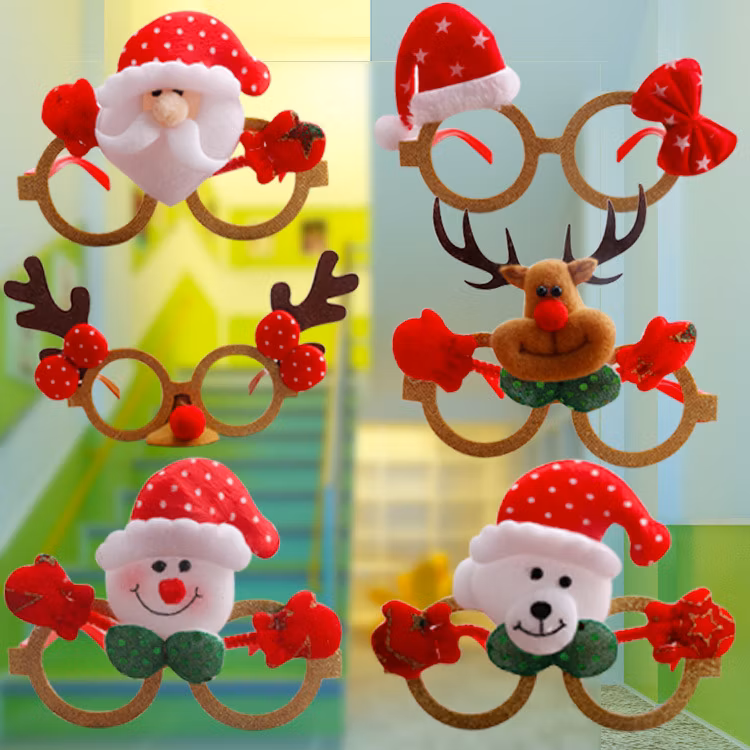 Christmas Decoration Glasses Children Snowman Eyeglass Frame