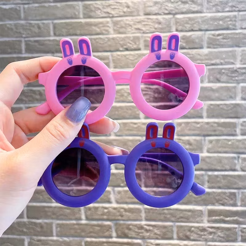 Children Cute Cartoon Sunglasses UV400 Girls Boys Retro Round Frame Sunglasses Outdoor Baby Shade Glasses Eyewear Children