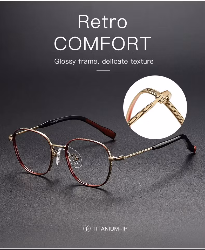 80934 Custom Classic Optical Eyeglasses Ultralight Eyewear Pure Titanium Glasses Frames Rimless Glasses for Child Teenager