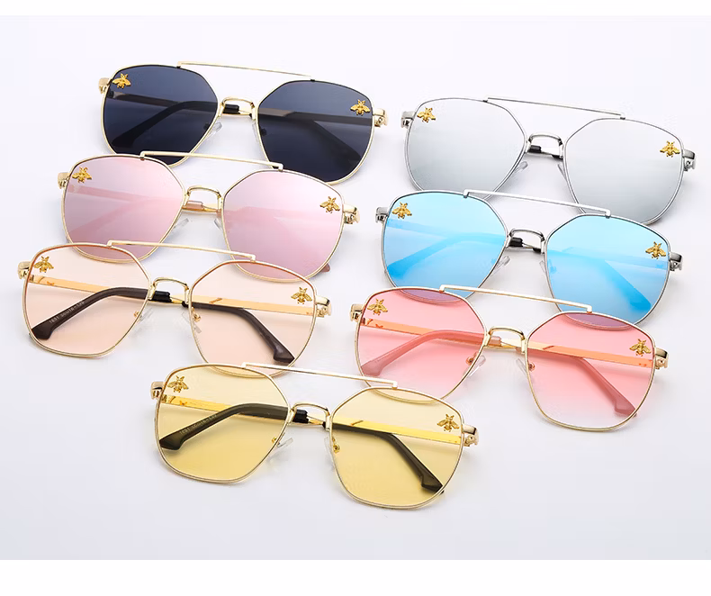 2021 Large Windproof Motorcycle Olive Red Pink Green Rose Titanium Retro Mens and 18K Metallic Black 18 K Gold Kids Baby Round Flower Millionaire Sunglasses