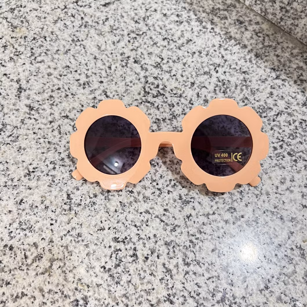 Sunglasses for Kids Round Flower Cute Glasses UV 400 Protection Children Girl Boy Gifts