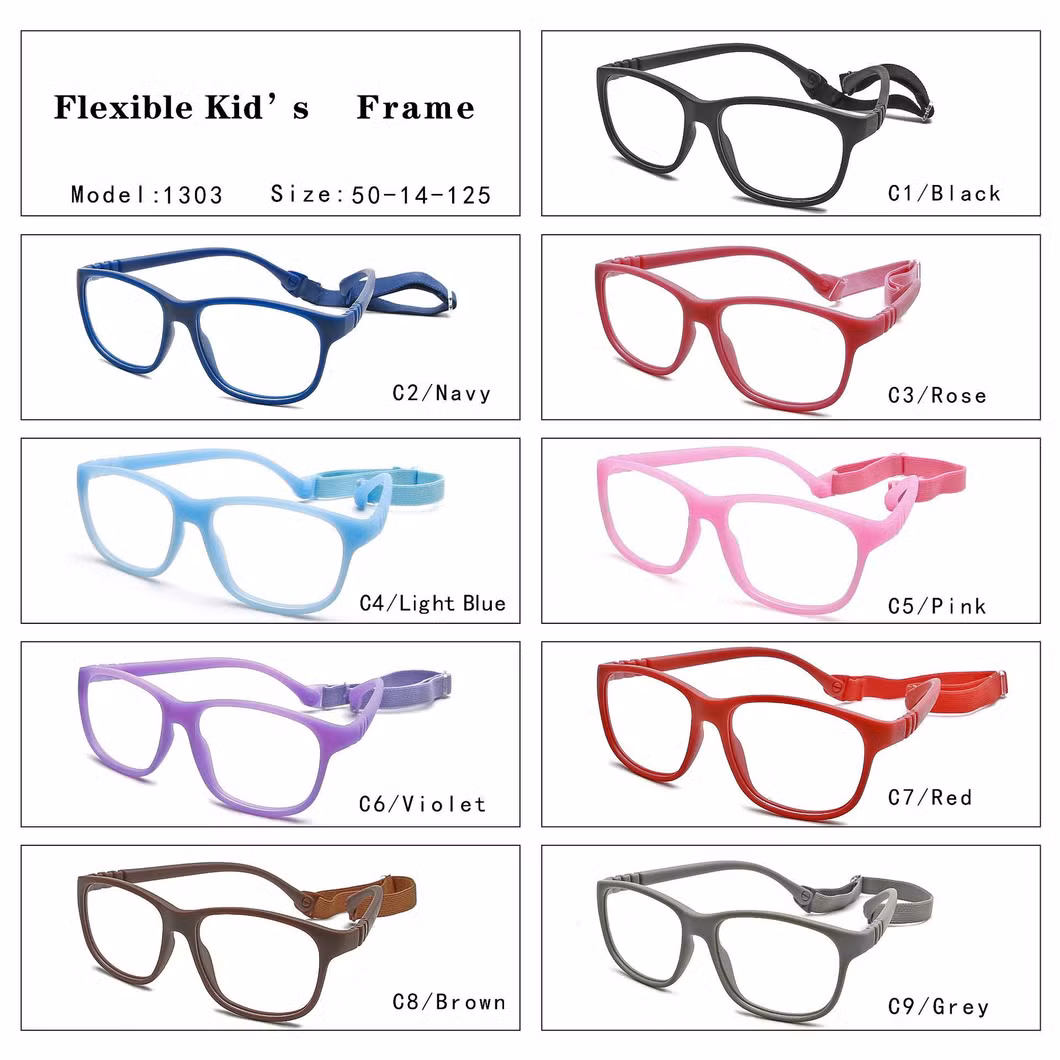 Wholesale Flexible Colorful Hot Sell Glasses Children Kids Optical Frame Fashion Eyewear Reading Glasses with Head Strap