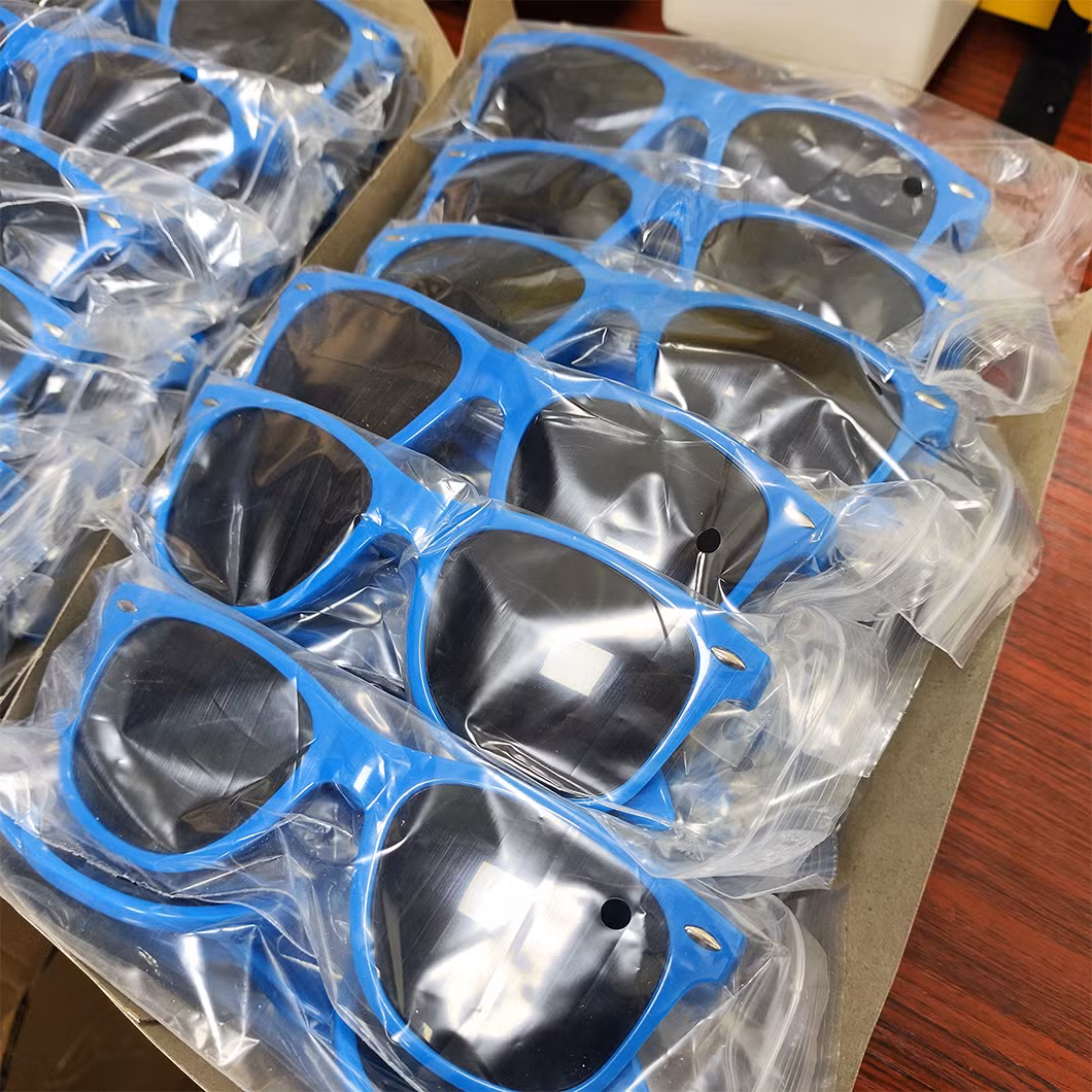 Promotion Sunglasses Printed Logo Sun Glasses Rice Nails Rainbow Party Glasses