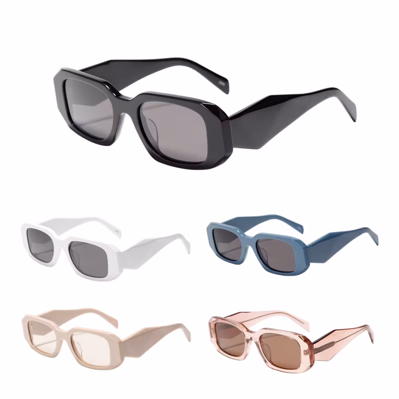 2024 New Colorful Square Retro Small Frame Trendy Personalized Hip-Hop Fashionable Sunglasses for Men and Women