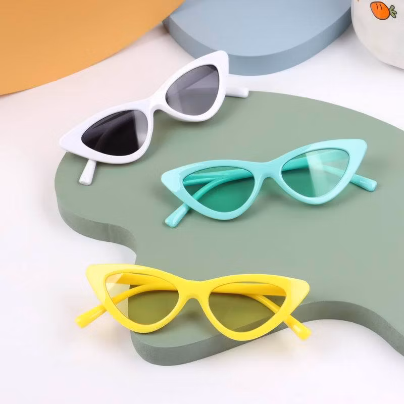 UV400 New Cat Eye Kids Sunglasses Boys Girls Triangle Sun Glasses Baby 2-8years Outdoor Shades