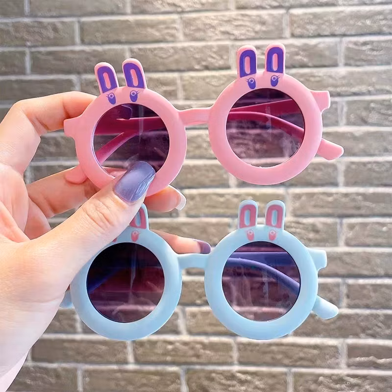 Children Cute Cartoon Sunglasses UV400 Girls Boys Retro Round Frame Sunglasses Outdoor Baby Shade Glasses Eyewear Children