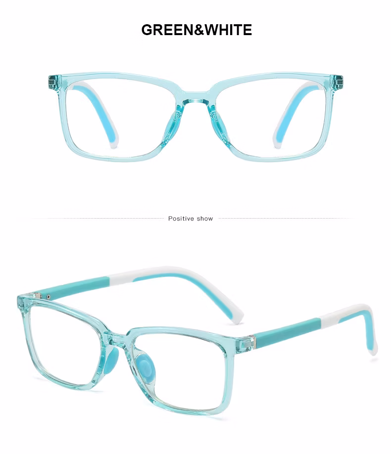 2023 New Arrival OEM Logo Company Spring Hinge Anti Blue Ray Radiation Computer Square Frame Tr90 Kids Blue Light Glasses for Children