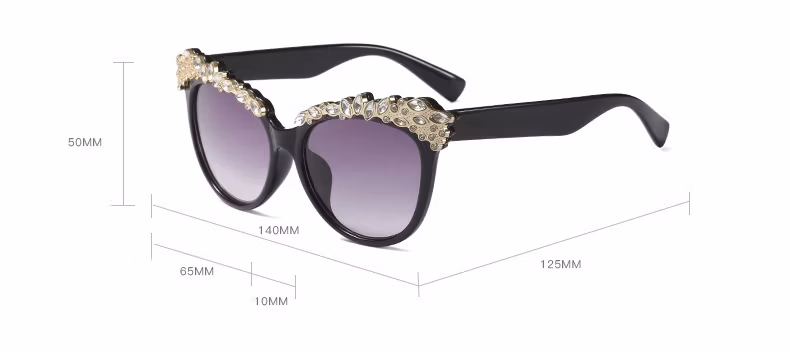 Kids Sun Glasses Hot Selling Retro Oversized Diamond Cat Eye Rhinestone Designer Sunglasses Eyeglasses Frames