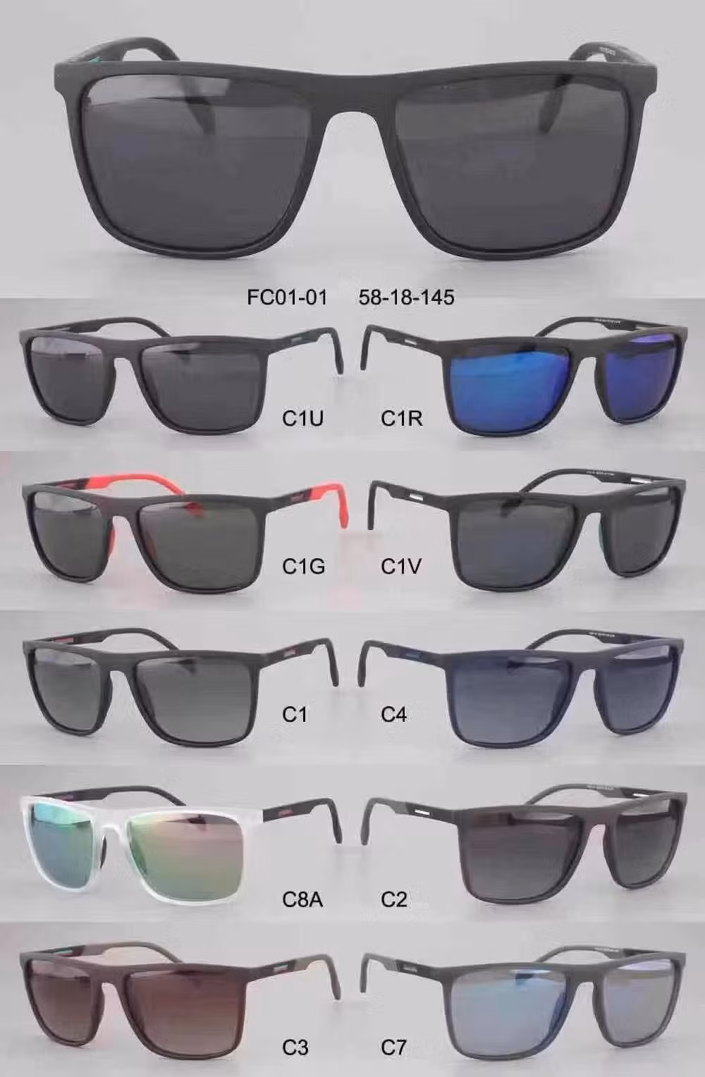 Vintage Oversized Tr90 Men Polarized Sunglasses Light High Quality Square Sunglasses