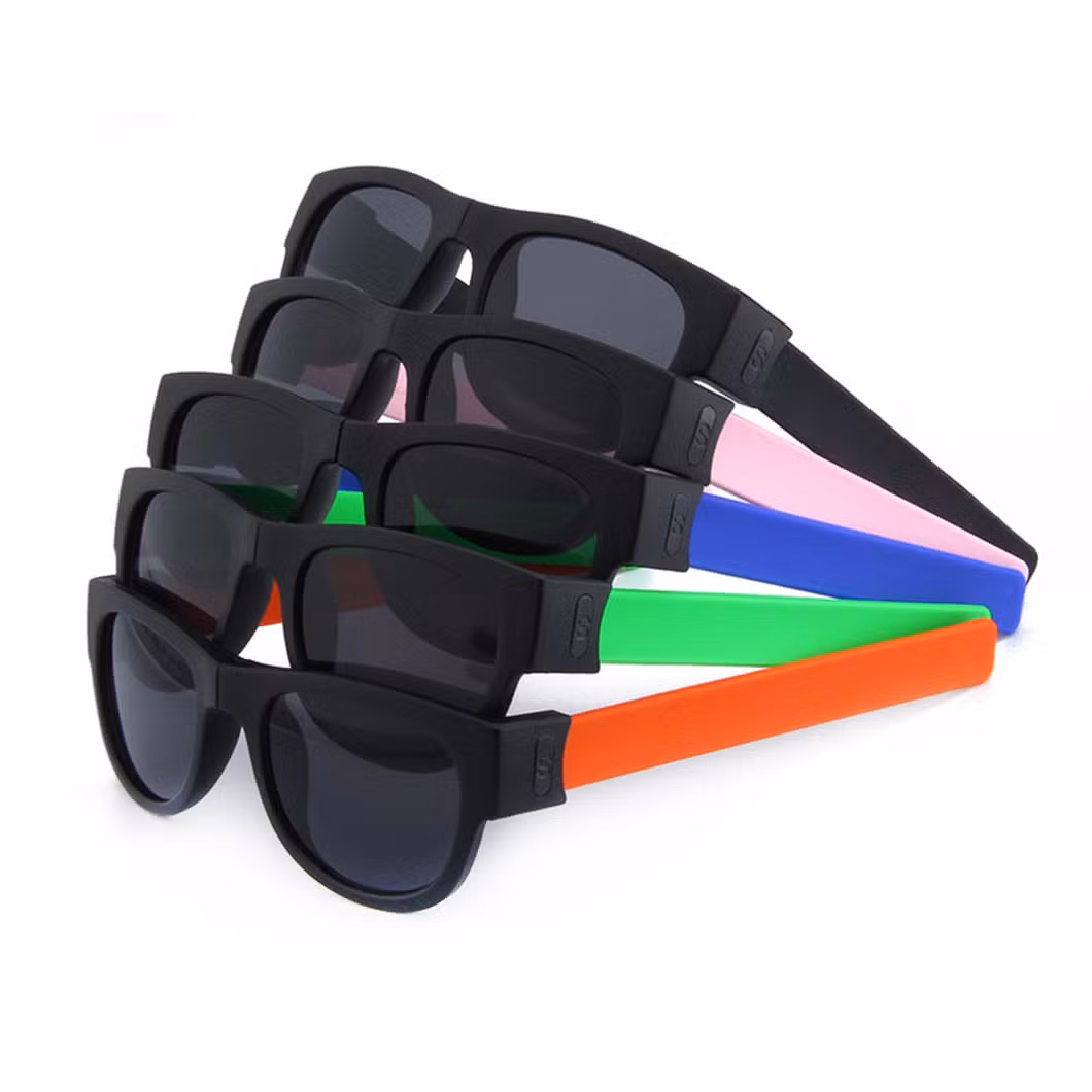 Adult Children Pop Mirror Silicone Sunglasses Silicone Folding Sunglasses