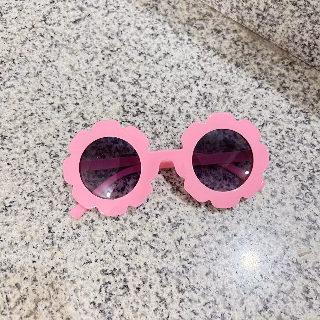 Sunglasses for Kids Round Flower Cute Glasses UV 400 Protection Children Girl Boy Gifts