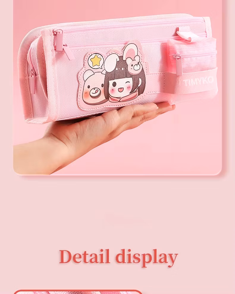 Moka High Capacity Ins Style Canvas Pencil Case Oxford Pencil Bags Coin Purse for Children Kids Girls Study School