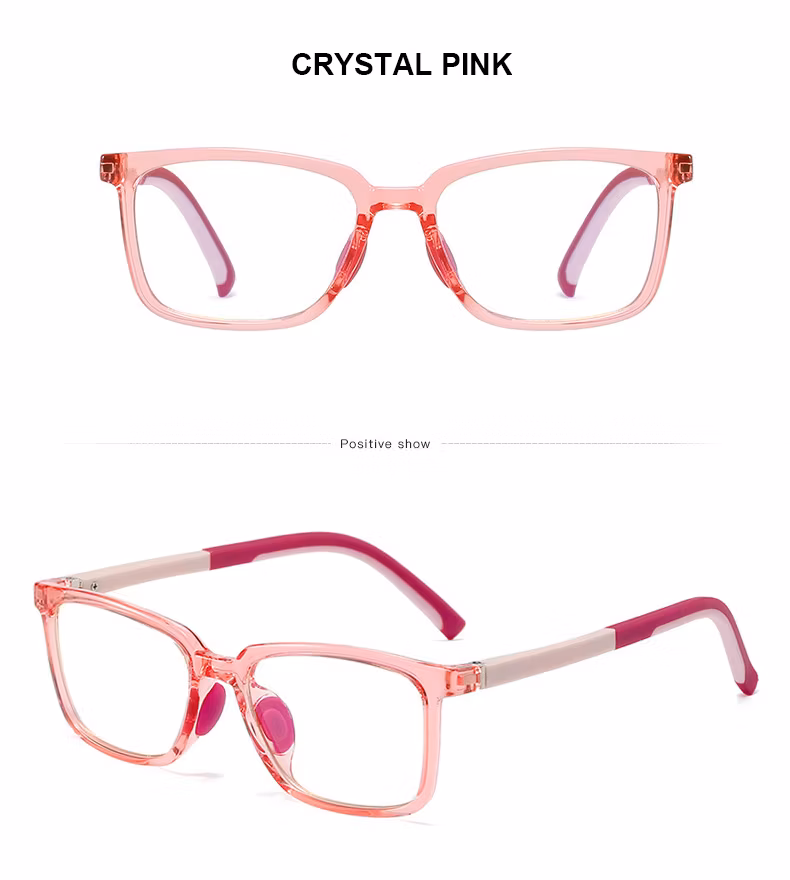 2023 New Arrival OEM Logo Company Spring Hinge Anti Blue Ray Radiation Computer Square Frame Tr90 Kids Blue Light Glasses for Children