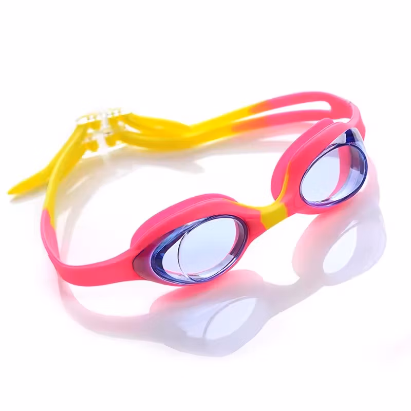Kids Children Baby Swim Goggles High Quality One-Piece Silicone Frame Gasket Anti-Fog UV-Protective PC Lens