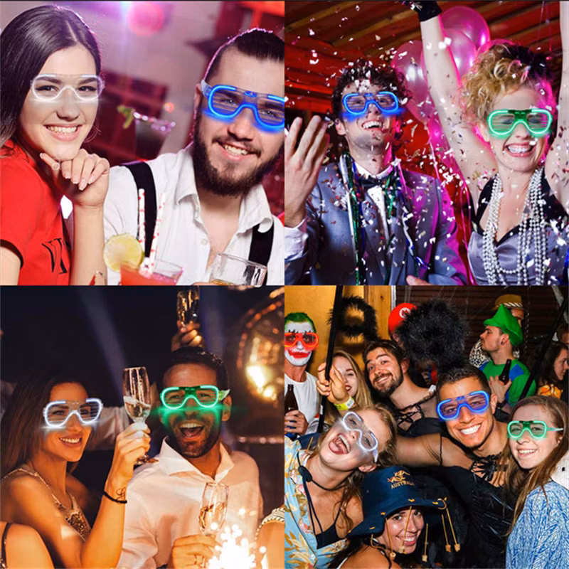 fashion LED Glasses Creative Luminous Party Light up LED Sunglasses for Kids