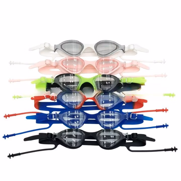 OEM Adult Waterproof and Fog-Proof HD Transparent Racing Swimming Goggles