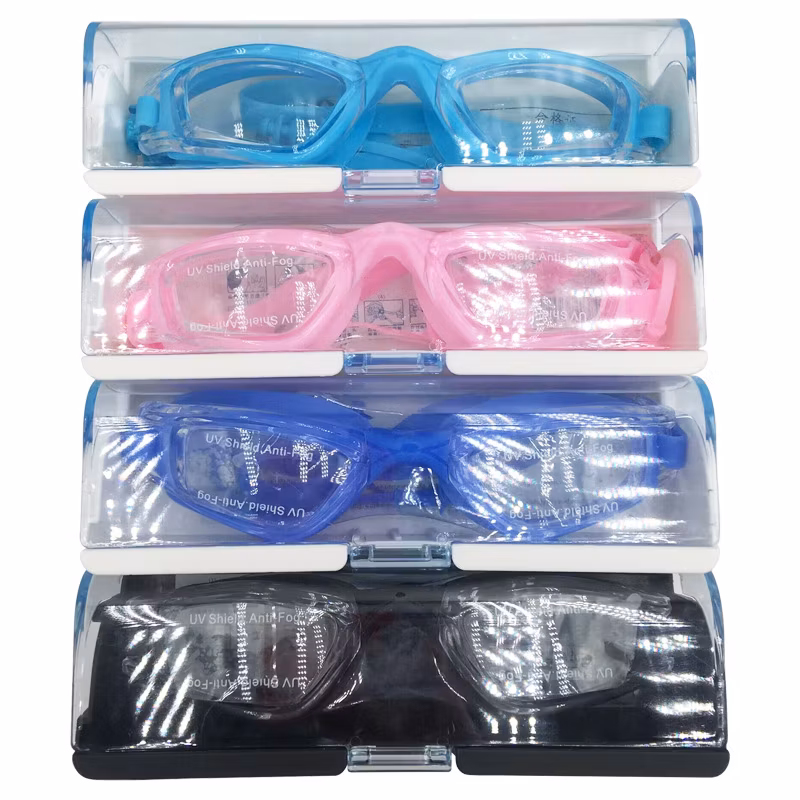 OEM Adult Waterproof and Fog-Proof HD Transparent One-Piece Earplugs Swimming Goggles