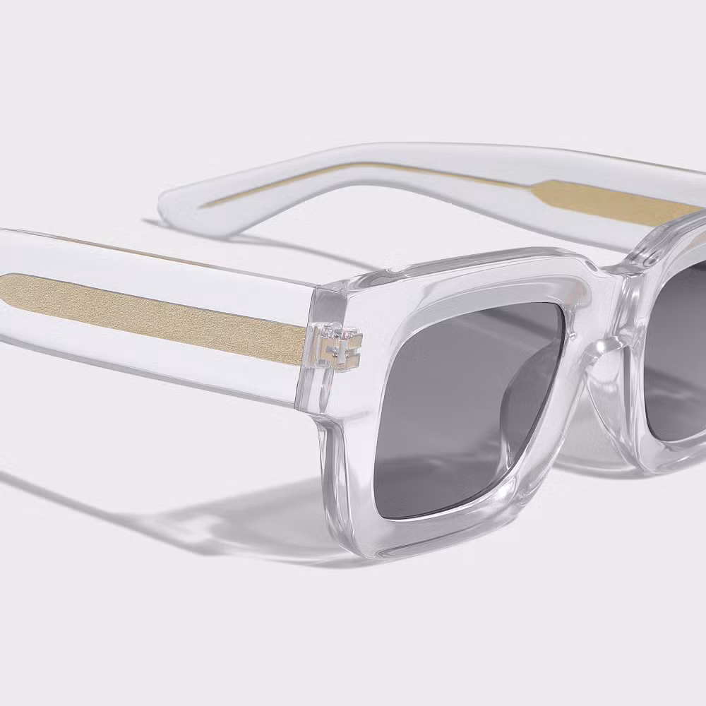 Yeetian Classic Clear Small Square Eyewear Frame Designer Acetate Rectangle Sunglasses for Men