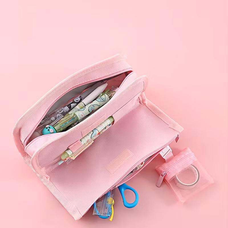 Moka High Capacity Ins Style Canvas Pencil Case Oxford Pencil Bags Coin Purse for Children Kids Girls Study School