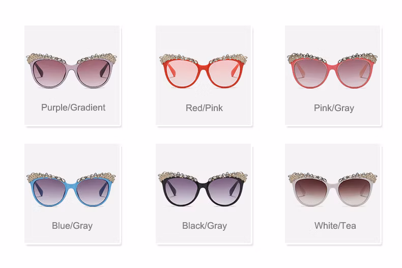 Kids Sun Glasses Hot Selling Retro Oversized Diamond Cat Eye Rhinestone Designer Sunglasses Eyeglasses Frames