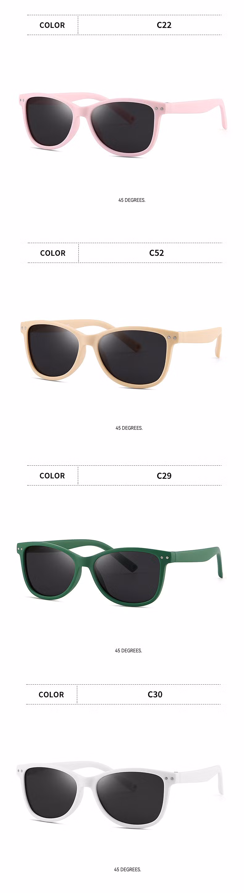 Wholesale Hot Selling Fast Shipping Silicone Baby Boy Polarized Kids Sun Glasses Fashionable Children Sunglasses