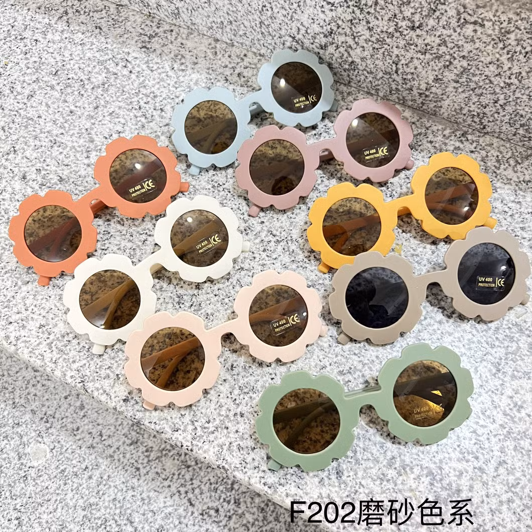 Sunglasses for Kids Round Flower Cute Glasses UV 400 Protection Children Girl Boy Gifts
