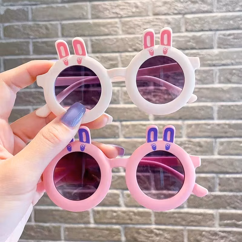 Children Cute Cartoon Sunglasses UV400 Girls Boys Retro Round Frame Sunglasses Outdoor Baby Shade Glasses Eyewear Children